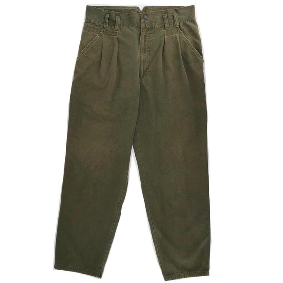 Bugle Boy Pants Olive Green Pleated Pants 9s Vintage Bugle Boy Poshmark
